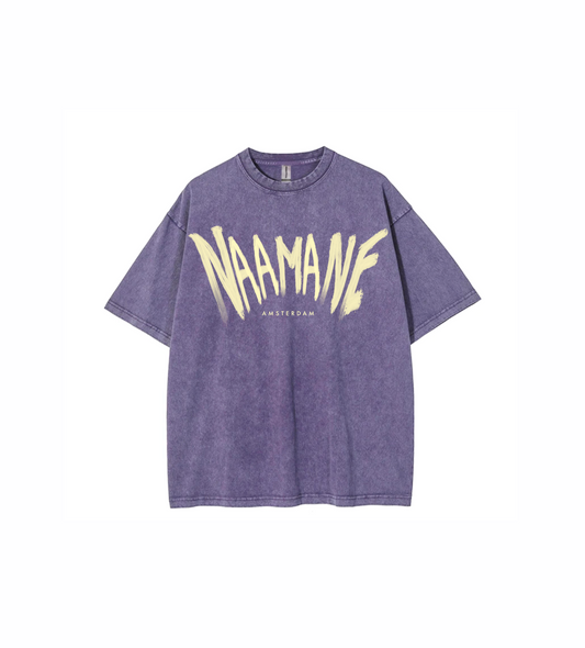 DARK PURPLE WASHED PICASSO NAAMANE TSHIRT