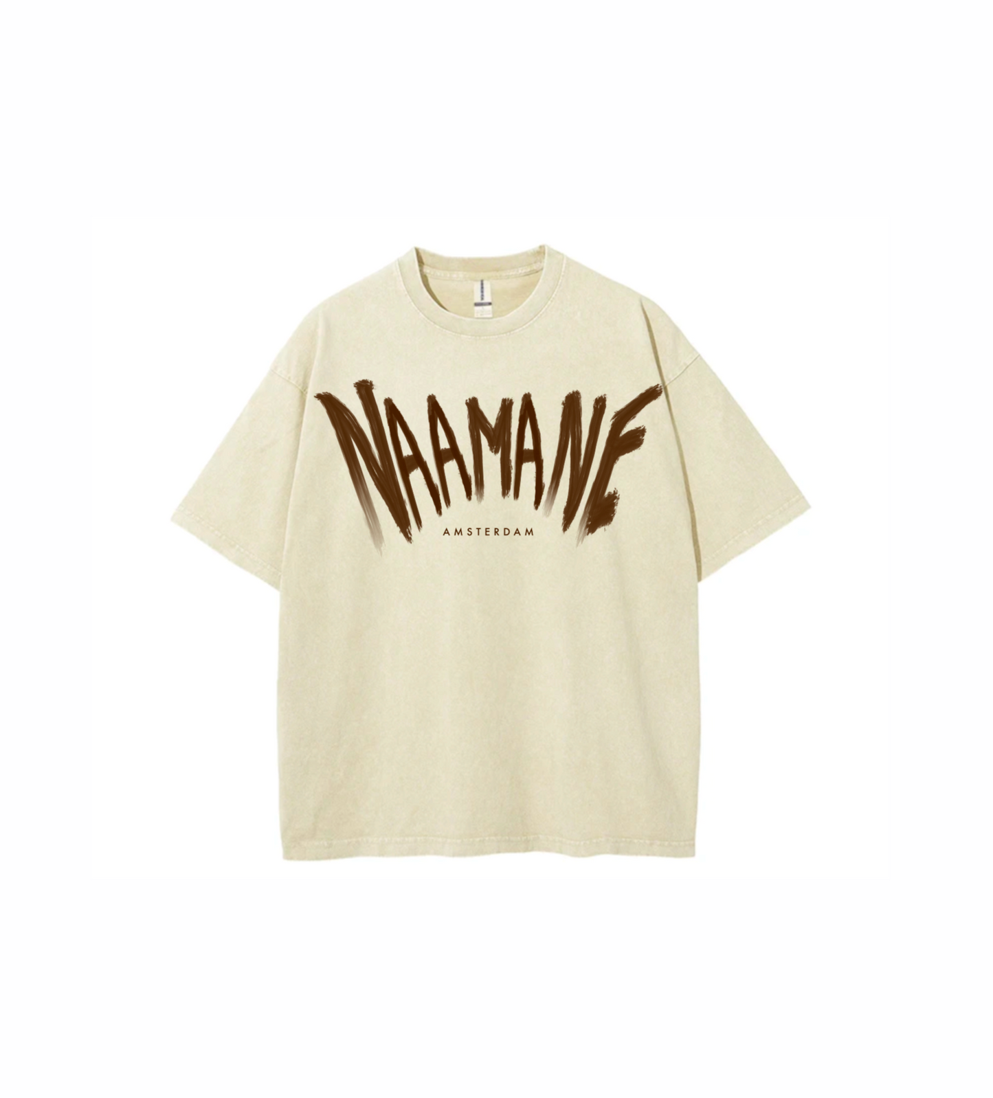 APRICOT BEIGE WASHED NAAMANE TSHIRT