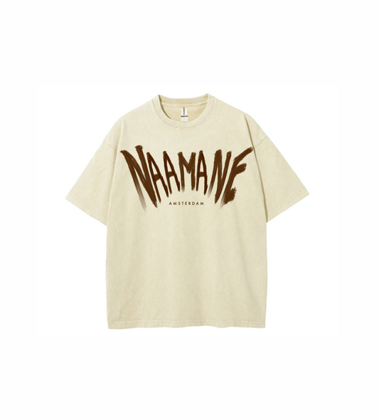 APRICOT BEIGE WASHED NAAMANE TSHIRT