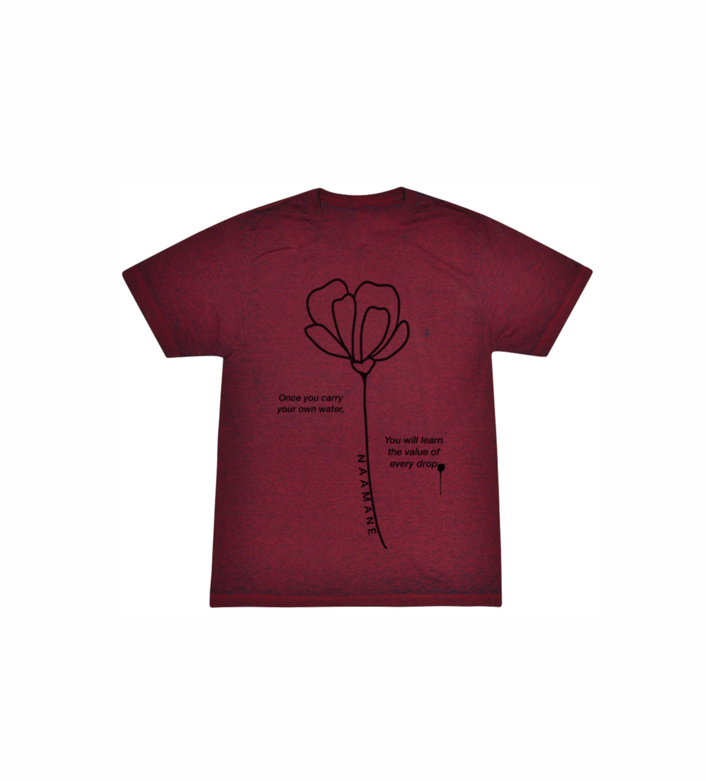 NAAMANE RED ROSE TSHIRT