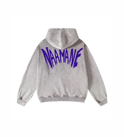 LIGHT GREY PURPLE BLUE NAAMANE HOODIE